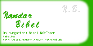 nandor bibel business card